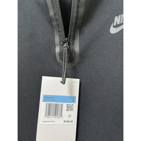 Nike Womens Tech Fleece Essential Mini Dress Size M Black Athletic Athleisure - Picture 8 of 8